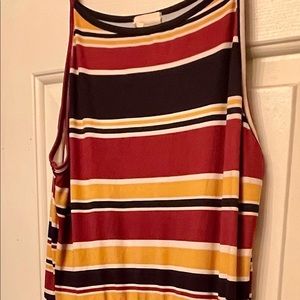 long dressy tank top dress, split all the way up to midline